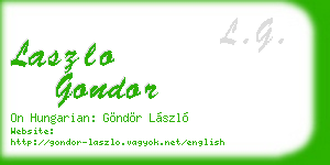 laszlo gondor business card